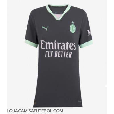 Camisa de Futebol AC Milan Strahinja Pavlovic #31 Equipamento Alternativo Mulheres 2024-25 Manga Curta Camisa de Futebol AC Milan Strahinja Pavlovic #31 Equipamento Alternativo Mulheres 2024-25 Manga Curta